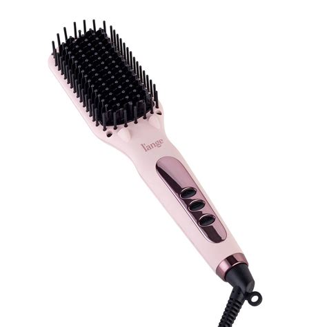 The <strong>Straightener Brush</strong> Comes With Thermo Protect Technology And 16 Adjustable Temperature Settings. . Lange hair brush straightener